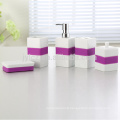 bathroom set with silicone, set of 5, 5pcs ceramic with silicone Bathroom Set